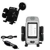 T-Mobile Sidekick Flexible Auto Windshield Holder with Car Charger - Uses Gomadic TipExchange