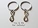 JewelryEveryday Double Keychain Set Small Bronze Infinity Symbol Keychain - You And Me For Infinity; Couples Keychain Set
