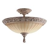 Kichler Kimberley Aged Pecan Semi-Flush Ceiling Light