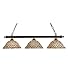 48L Diamond And Jewel 3 Lt Island Ceiling Fixture