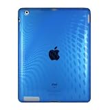 Apple iPad2 16GB,32GB,64GB専用ケース　TPU素材のウェーブデザイン　【２セット】＝【ケース＋液晶保護フィルム】