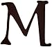 New Arrivals The Letter M, Chocolate Brown
