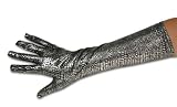 Velveteen Snake Gloves in Gold or Silver