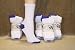 12 Pair Pack Athletic Cotton Crew Socks White 6-8 - 1308 Image
