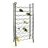 36 Bottle Wine Rack-Wrought Iron-Antique Bronze (Antique Bronze) (52"H x 25"W x 11"D)