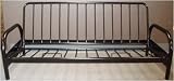 Black tubular metal futon frame - Full Size