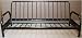 Black tubular metal futon frame - Full Size