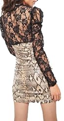 Sexy Lace Cotton Long Sleeves Above the Knee  Shirt Club Dress/Mini Dress 