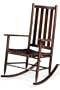 Adult Classic Rocker With Slat Seat, SLATTED, WALNUT