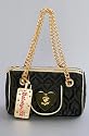 Betsey Johnson The Barrel Tote in Black Party Hearty,Bags (Handbags/Totes) for Women