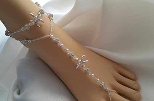 Bridal Starfish Foot Jewelry Wedding Starfish Barefoot Sandal Starfish Theme Beach Wedding