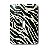 Lee Hiller Designs RAB Rockabilly - Black and White Zebra Print - Light Switch Covers - single toggle switch