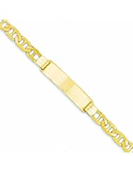 14K Gold Anchor Link ID Bracelet 8 Inches