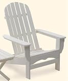 Seashell Adirondack Chair - White (White) (38.5H x 31W x 35D)
