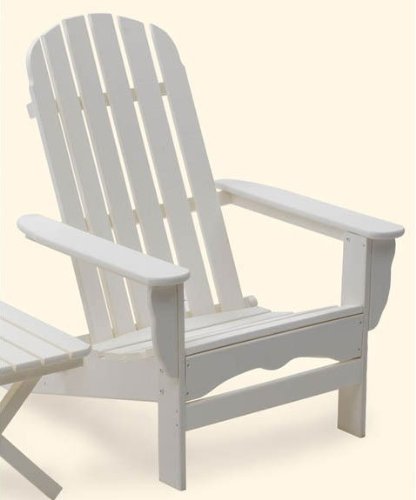 Seashell Adirondack Chair - White (White) (38.5H x 31W x 35D)