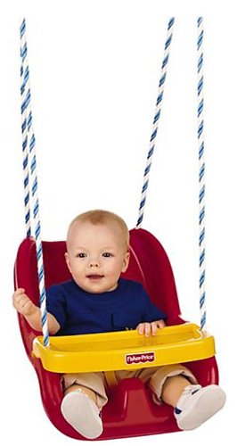 red baby swing
