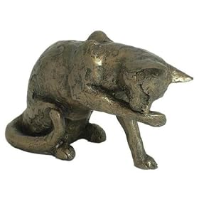 MUFFIN Bronzed Cat Sculpture by Paul Jenkins - New Gift Idea!
