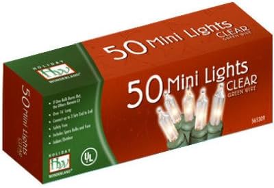 (3) ea Noma 4050-88 50 Count Clear String to String Christmas Lights