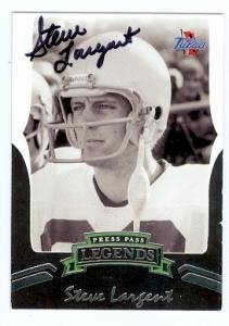 Steve Largent Autographed/Hand Signed Football Card (Seattle Seahawks) 2006 Press Pass #85 The Unive
