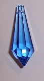38mm Swarovski Strass Sapphire Blue Icicle U-drop Crystal Prisms #8621-38