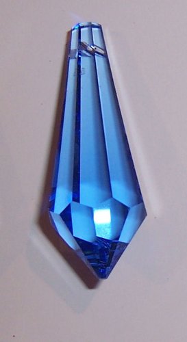 Cover image : 38mm Swarovski Strass Sapphire Blue Icicle U-drop Crystal Prisms #8621-38