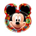 Mickey Clubhouse 26cm Shaped Paper Plate - 6/pack