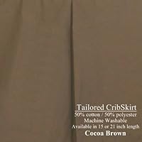 15 long Tailored CribSkirt Crib Dust Ruffle Cocoa Brown