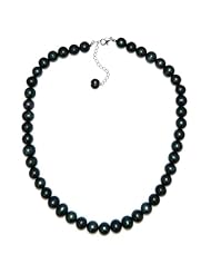 Pearlz Ocean Sterling Silver Army Green Freshwater Pearl Necklace