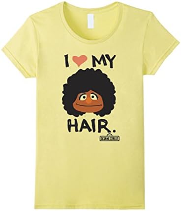 Women's I Love My Hair T-Shirt Medium Lemon