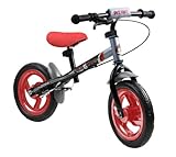 Hudora - 10124 - Vélo sans pédales Ratzfratz 3.0 - Roues Eva 12 - Noir/ argent/rouge (Import Allemagne)