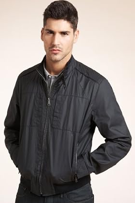 Autograph Pure Cotton Wax Bomber Jacket