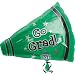 Go Grad Green Megaphone Shaped Balloon