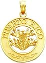 14K Gold Puerto Rico Frog Charm