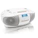 Thomson - RK300CDU - Radio Portable Cassette/CD/mp3 - FM/MW - 6W - USB - Blanc/Argent