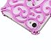 Electroplating Hollow Pattern PC Case, Pink Hard Back Cover for iPhone 4S/4