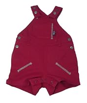Bright Bots Baby Boys Dungeree Overalls Red Soft Cotton Canvas size 3-6 months
