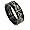 316L Stainless Steel Ring with IP black. Width: 8mm , 7