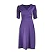 TINYHI 3/4 Sleeve Ruched Waist Elegant V-Neck Casual Party Dress