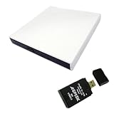 NEW White Slim portable External USB 2.0 CD-ROM Drive for all Laptop notebooks w/AGPtek USB All In One card reader