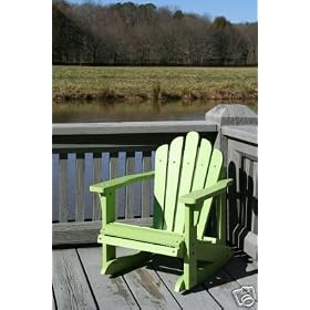 Lime Green Child's Adirondack Rocking Chair by 