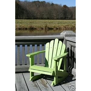 Lime Green Child's Adirondack Rocking Chair by