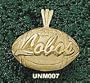 Univ Of New Mexico Lobos Football 14K Charm/Pendant
