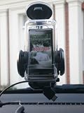 Electronics : OLIVIASPHONES SAMSUNG i900 OMNIA MOBILE PHONE CAR CHARGER, A WINDSCREEN MOUNT HOLDER, CLEAR CRYSTAL CASE ACCESSORIES PACK