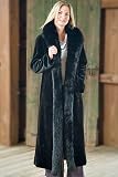Women's Sheared Mink Coat with Fox Tux