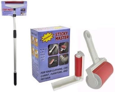 Sticky Master Tape-less Lint Remover - 3 Piece Set - Super Sticky Reusable Washable Rollers