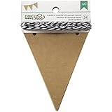 American Crafts 24-Piece Pennant DIY Shop Kraft Banner, 3.5 by 4.5-Inch