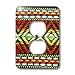 Florene Designer Texture - Red Yellow and Green Embroidery - Light Switch Covers - 2 plug outlet cover