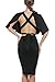 Zeagoo Women Sexy Draped Crop Tops Bodycon Dress 2 Pieces Outfit Evening Party Dress