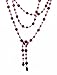 Necklace - N309 - Lariat Style - Glass Beads ~ Amethyst & Fuchsia - 60