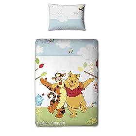 Character World - Disney Winnie l'ourson - Set de lit - Housse de couette (120cm x 150cm) et taie d'oreiller assortie (42cm x 62cm) (Import Grande Bretagne)